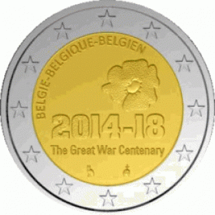 2 EURO 2014 Eerste wereldoorlog UNC België